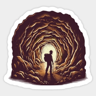 Vintage Caving explore Sticker